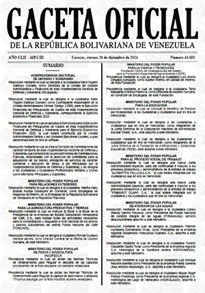 Gaceta Oficial Gaceta Oficial De Venezuela