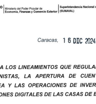 Sunaval: Circular Sobre Apertura De Cuentas De Corretaje Bursátiles y Operaciones De Inversión Vía Apps de Casas de Bolsa 2024