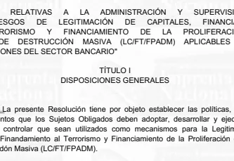 Normas SUDEBAN relativas a la administración y supervisión de los Riesgos de Legitimación de Capitales, Financiamiento al Terrorismo 31-4-2025