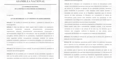 Ley de Reforma de la Ley Orgánica de Hidrocarburos 2026