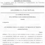 LEY ORGÁNICA PARA LA CELERIDAD Y OPTIMIZACIÓN DE TRÁMITES ADMINISTRATIVOS 2026