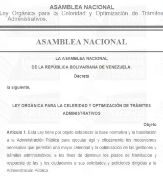 LEY ORGÁNICA PARA LA CELERIDAD Y OPTIMIZACIÓN DE TRÁMITES ADMINISTRATIVOS 2026