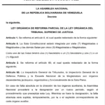 Ley Orgánica del Tribunal Supremo de Justicia 2026
