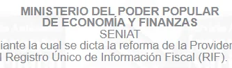 PROVIDENCIA ADMINISTRATIVA QUE REGULA EL REGISTRO ÚNICO DE INFORMACIÓN FISCAL (RIF) 2026