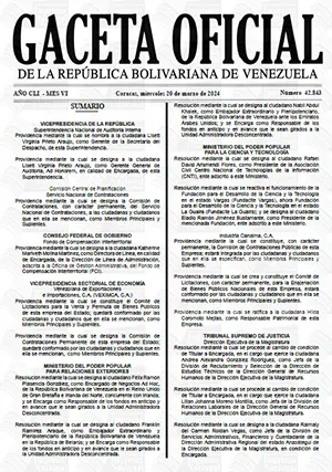 Gaceta Oficial Venezuela