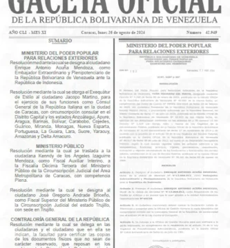 Gaceta Oficial Venezuela