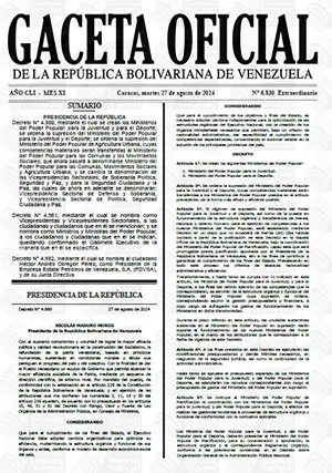 Gaceta Oficial Venezuela