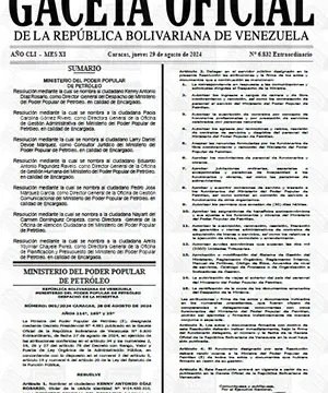 Gaceta Oficial Venezuela #6832 29/08/2024 1 Gaceta Oficial Venezuela