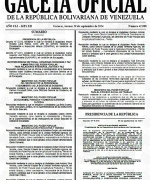 Gaceta Oficial Venezuela