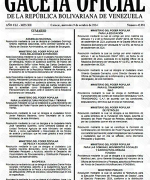 Gaceta Oficial Venezuela