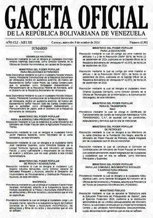 Gaceta Oficial Venezuela