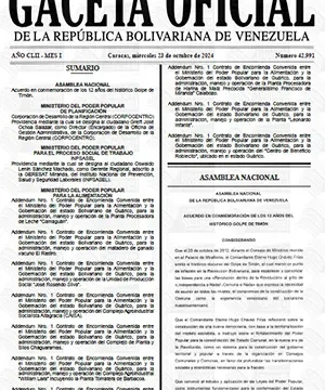 Gaceta Oficial Venezuela #42991 23/10/2024 2 Gaceta Oficial Venezuela