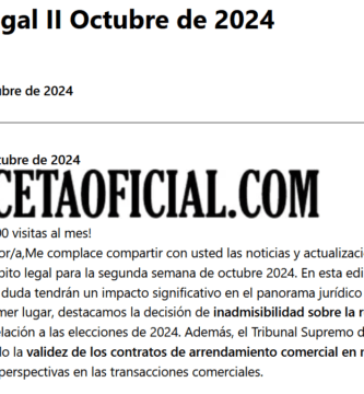 Boletín Legal Venezuela II Octubre de 2024