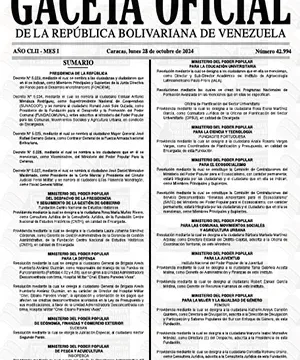 Gaceta Oficial Venezuela