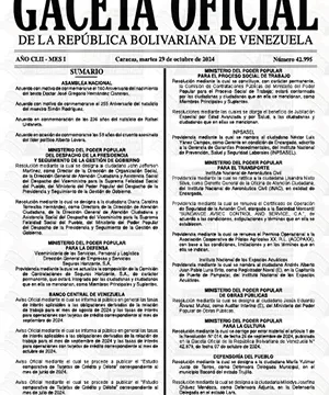 Gaceta Oficial Venezuela