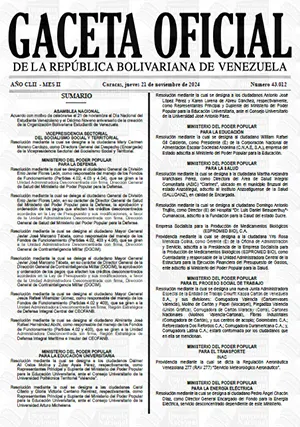 Gaceta Oficial Venezuela