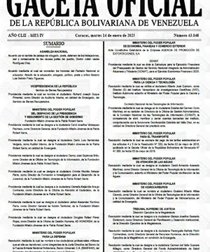 Gaceta Oficial #43046 14/01/2025 1 gaceta oficial 43046 14 01 2025