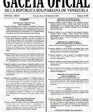 Gaceta Oficial #43060 03/02/2025 1 Gaceta Oficial