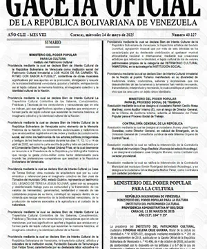 Gaceta Oficial #43127 14/05/2025 3 Gaceta Oficial