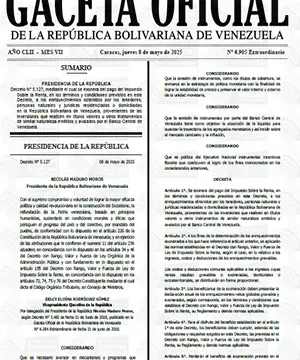 Gaceta Oficial Extraordinaria #6905 08/05/2025 3 Gaceta Oficial Extraordinaria