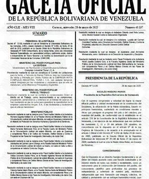 Gaceta Oficial #43137 28/05/2025 3 Gaceta Oficial