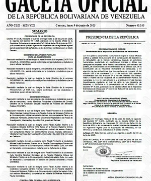 Gaceta Oficial #43145 09/06/2025 3 Gaceta Oficial