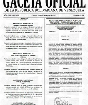 Gaceta Oficial #43188 11/08/2025 3 Gaceta Oficial