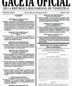 Gaceta Oficial #43190 13/08/2025 1 Gaceta Oficial