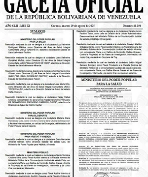 Gaceta Oficial #43194 19/08/2025 1 Gaceta Oficial