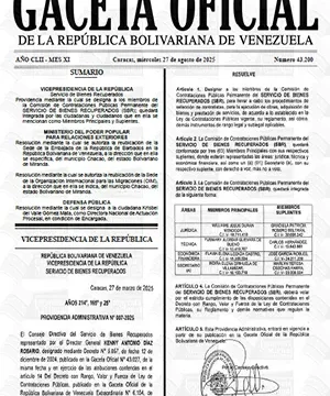 Gaceta Oficial #43200 27/08/2025 3 Gaceta Oficial