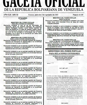 Gaceta Oficial #43205 03/09/2025 2 Gaceta Oficial