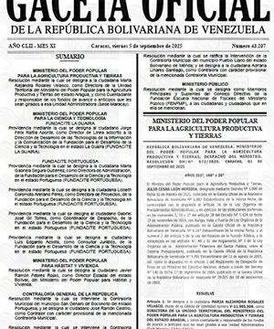 Gaceta Oficial #43207 05/09/2025 1 Gaceta Oficial