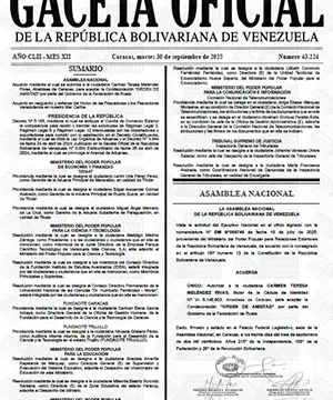 Gaceta Oficial #43224 30/09/2025 1 Gaceta Oficial