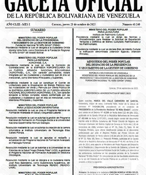 Gaceta Oficial #43240 23/10/2025 3 Gaceta Oficial