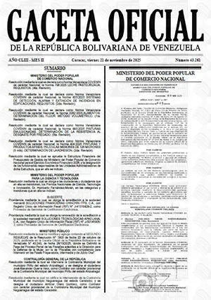 Gaceta Oficial #43261 21/11/2025 1 Gaceta Oficial