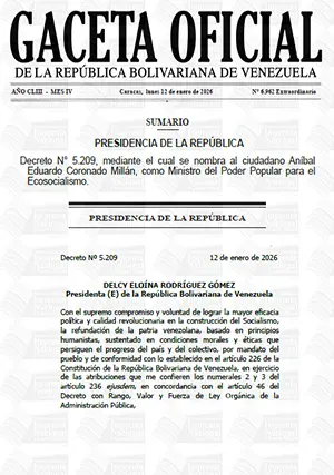 Gaceta Oficial Extraordinaria