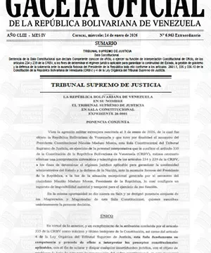 Gaceta Oficial Extraordinaria #6963 14/01/2026 2 Gaceta Oficial Extraordinaria