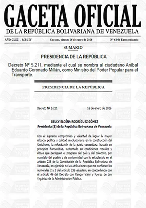 Gaceta Oficial Extraordinaria