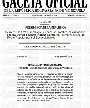 Gaceta Oficial Extraordinaria #6965 16/01/2026 3 Gaceta Oficial Extraordinaria