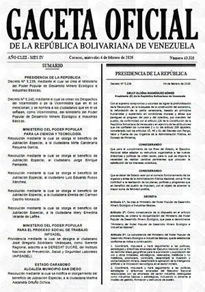 Gaceta Oficial #43310 04/02/2026 1 Gaceta Oficial