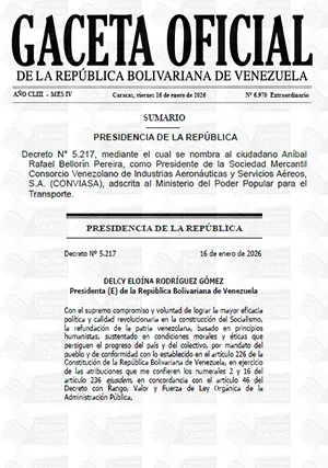 Gaceta Oficial Extraordinaria