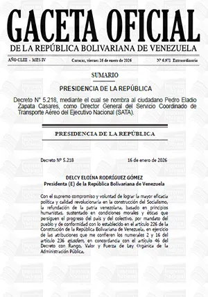 Gaceta Oficial Extraordinaria