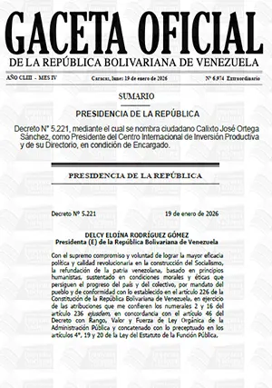 Gaceta Oficial Extraordinaria