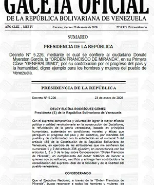 Gaceta Oficial Extraordinaria #6975 23/01/2026 1 Gaceta Oficial Extraordinaria