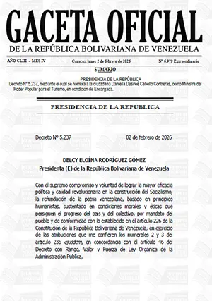 Gaceta Oficial Extraordinaria #6979 02/02/2026 1 Gaceta Oficial Extraordinaria
