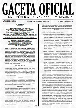 Gaceta Oficial Extraordinaria