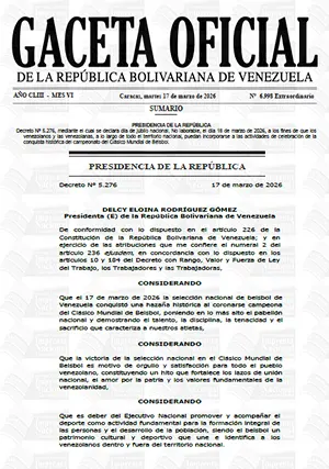 Gaceta Oficial Extraordinaria