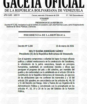 Gaceta Oficial Extraordinaria #7002 18/03/2026 1 Gaceta Oficial Extraordinaria