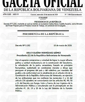 Gaceta Oficial Extraordinaria #7004 18/03/2026 2 Gaceta Oficial Extraordinaria