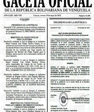 Gaceta Oficial #43386 29/05/2026 2 Gaceta Oficial